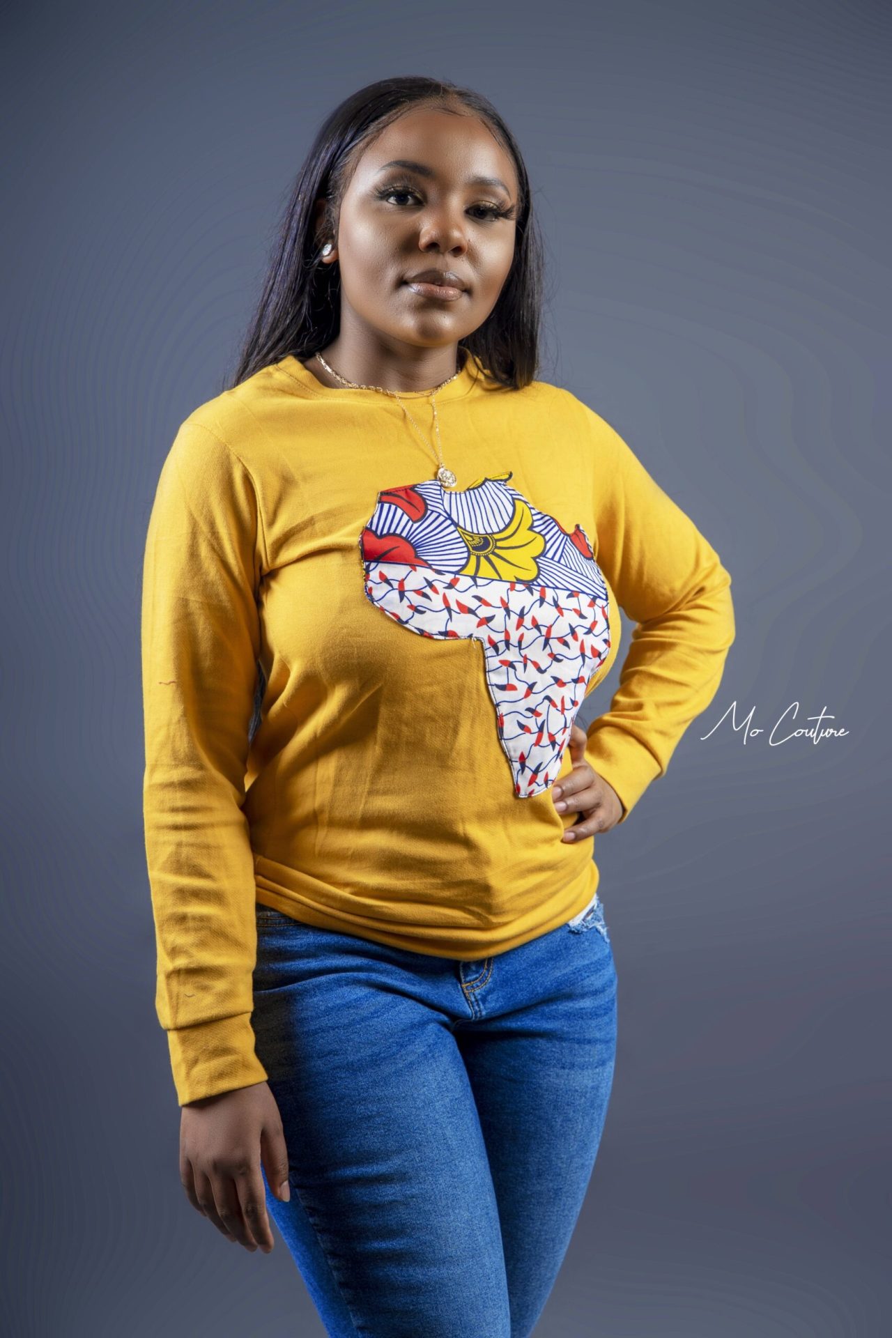 Yellow African Map Sweatshirt