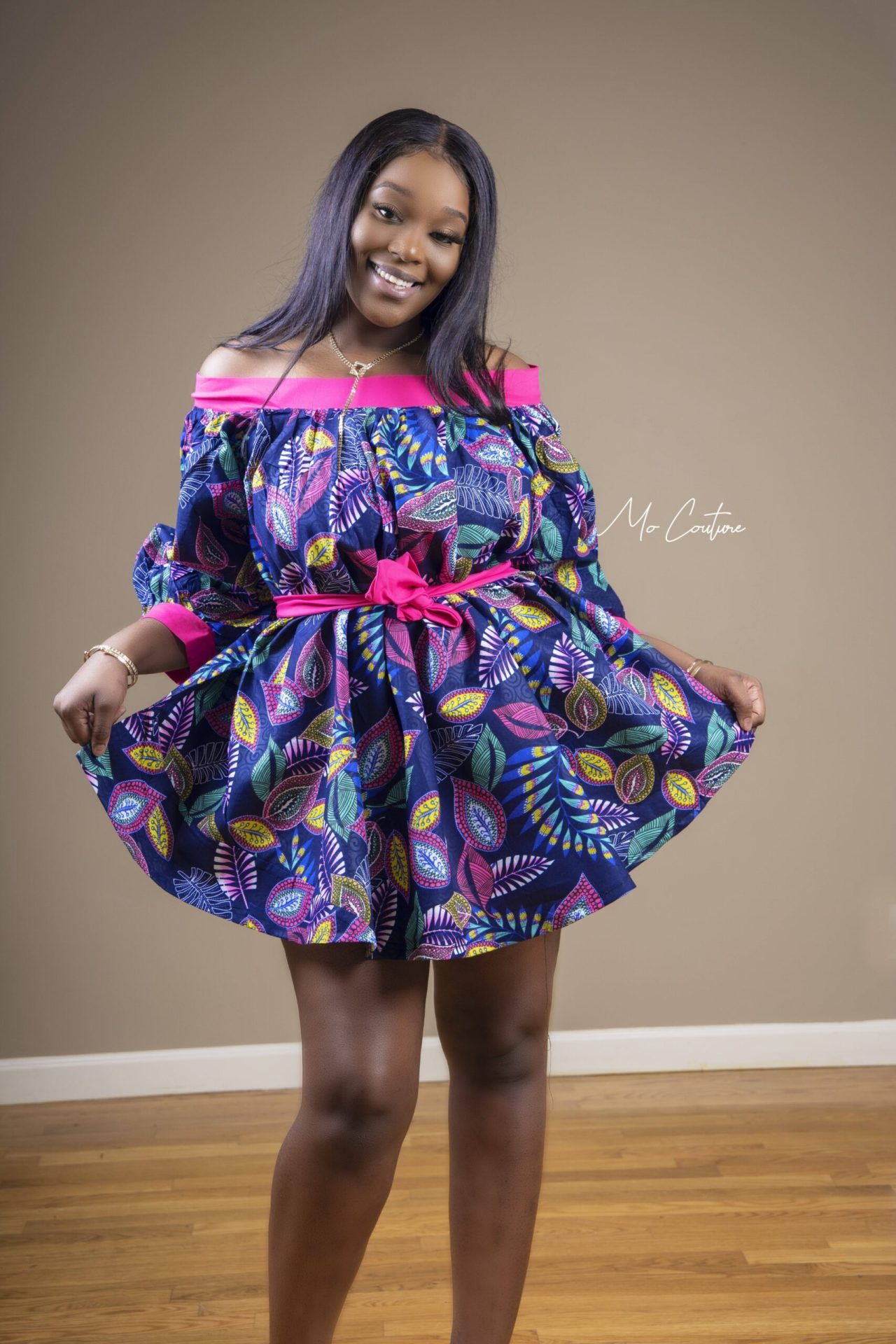 Ashabi African Infinity Print Dress